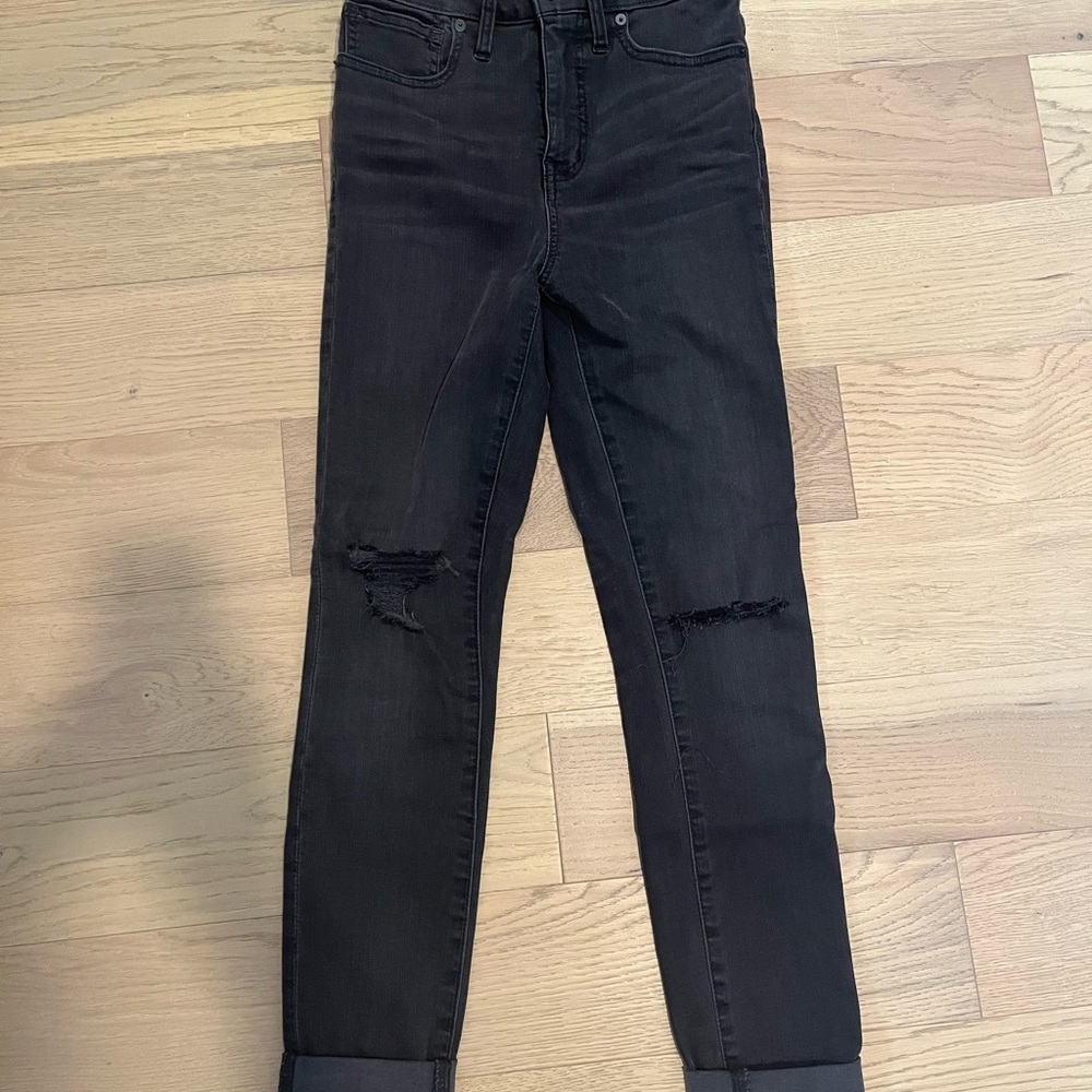 Curvy skinny high-rise black Madewell jeans - Picture 3 of 5